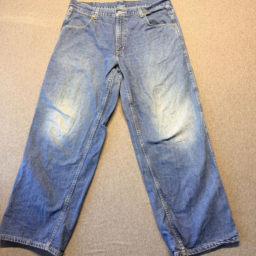 Levis Loose Carpenter Jeans Mens 34x28 Medium Wash Blue Denim Workwear 2039